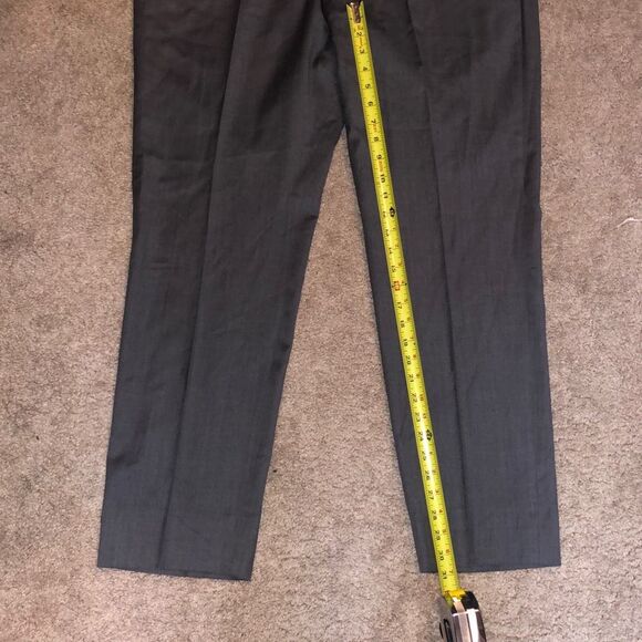 Incotex Classic Fit Pattern "B" Gray Front Pleat Straight Dress Pants Sz 40 x 31 - Picture 9 of 16